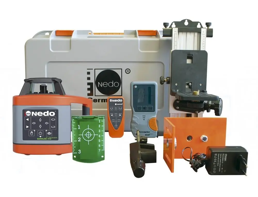 Finale Aktion Nedo SIRIUS 1 HV Rotationslaser-Komplett-Set green LK 3R inkl. ACCEPTOR green