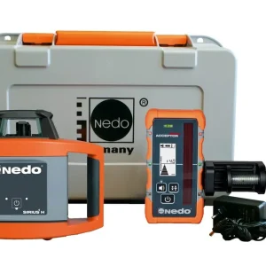 Markenware Nedo SIRIUS 1 H Rotationslaser LK 2 inkl. ACCEPTOR MAXX mit Heavy-Duty