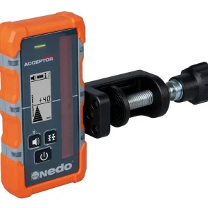 Zertifiziert Nedo Laserempfänger ACCEPTOR MAXX mit Heavy-Duty Halteklammer