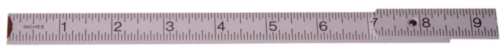 Super-Preis Richter Holzgliedermaßstab weiß, mm/inches-Teilung, 2 m