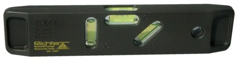 Richter Taschenwasserwaage schwarz aus Kunststoff, mit Magnet, 200 mm Finale Aktion