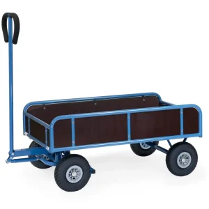 Fetra Handwagen mit 4 Wänden, Stahlrohr blau Größe: 945 x 545 mm Günstig