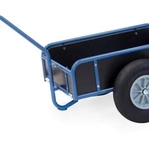 Billig Fetra Handwagen mit Kasten, Stahlrohr blau Größe: 845 x 545 mm