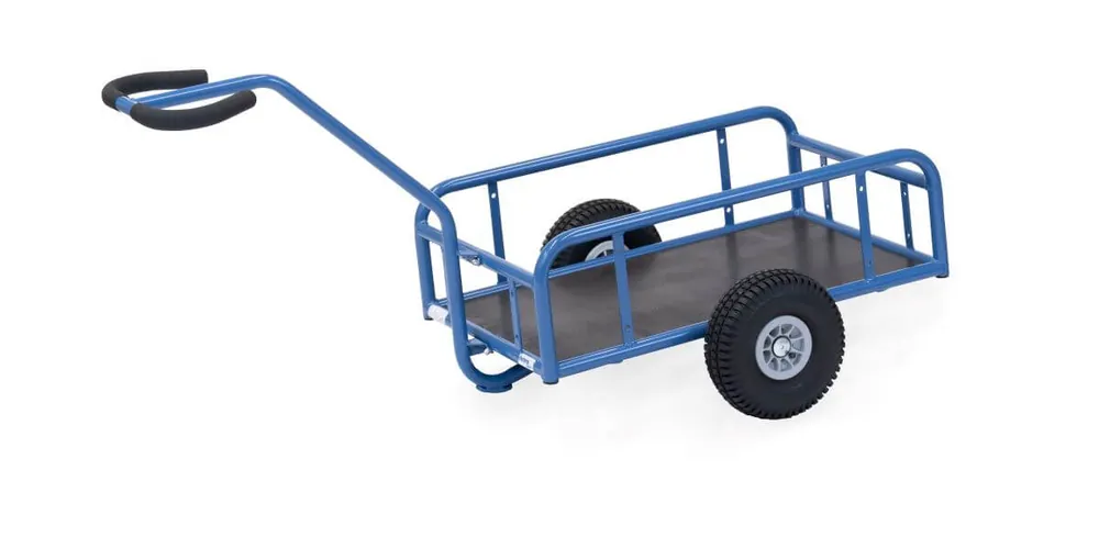 Sale Fetra Handwagen mit Sicherheitsgriff, Stahlrohr blau Größe: 795 x 445 mm