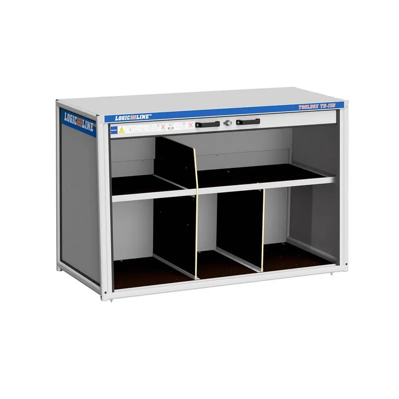 Sichere Zahlung LogicLine Fachsystem 1 TB-150 mit rutschhemmender Boden und Stoppleiste