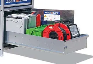 LogicLine Auszugslade für CB-190 XL unten, Fachteiler, BxHxT 624x150x1058mm Geprüft