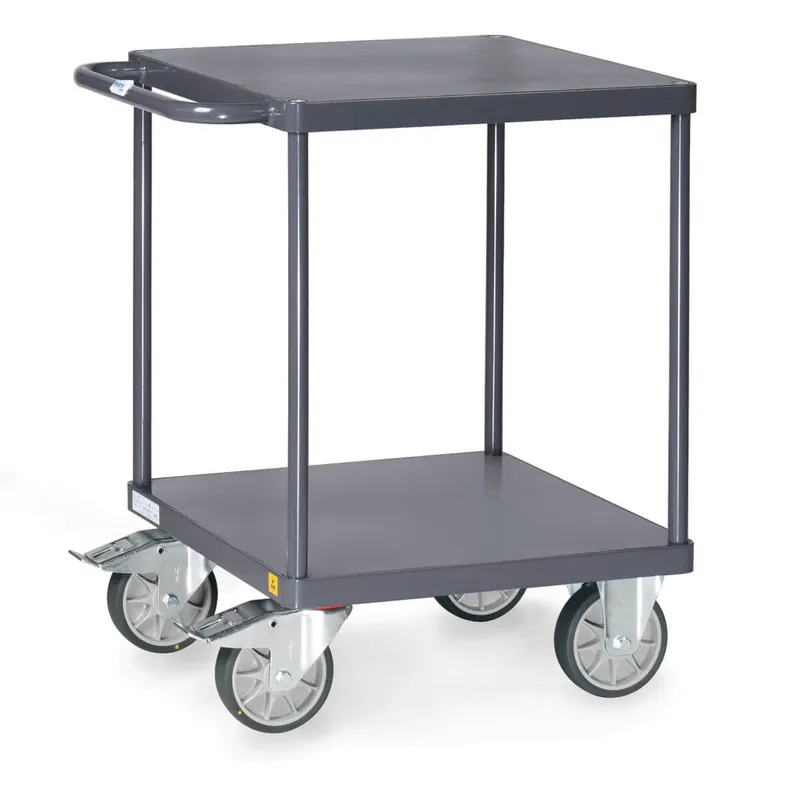 Top-Angebot Fetra ESD-Tischwagen 9496B, 2 Stahlblech-Plattformen, Schiebegriff, Tragkraft 500 kg