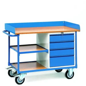 Expressversand Fetra Werkstattwagen 2437,1 Zwischenboden, 1 Schubladenschrank, Tragkraft 400 kg