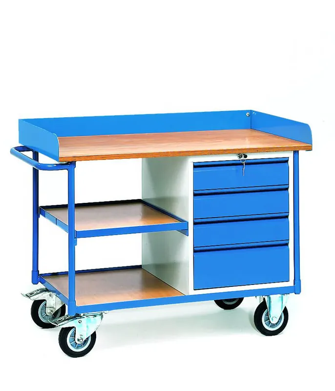 Expressversand Fetra Werkstattwagen 2437,1 Zwischenboden, 1 Schubladenschrank, Tragkraft 400 kg