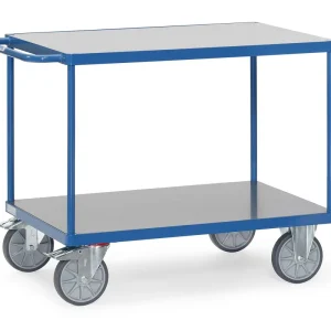 Billig Fetra Tischwagen mit Hart-PVC-Plattformen Größe: 1200 x 800 mm