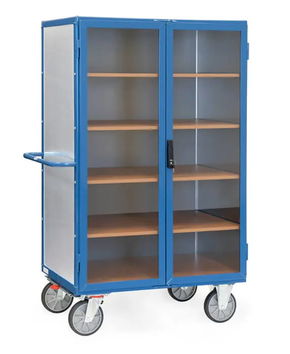 Direkt Vom Hersteller Fetra Kastenwagen Stahlblech, 5 Böden, Türfüllung PC Größe: 1370 x 850 x 1792 mm