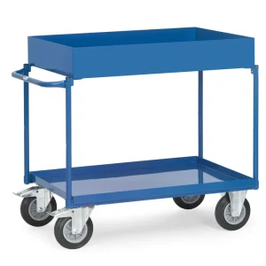 Sonderangebot Fetra Tischwagen 2 Böden, Stahlblechwagen 150 mm Ladefläche: 1000 x 700