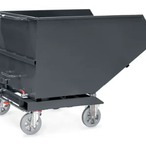 Direkt Vom Hersteller Fetra Muldenkipper grau, mit Rollen und Ablasshahn Volumen: 800 Liter