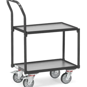 Fetra Etagenroller 135400 GREY EDITION, 2 Holzplattformen,Bügel,Tragkraft 250 kg Versand Am Gleichen Tag