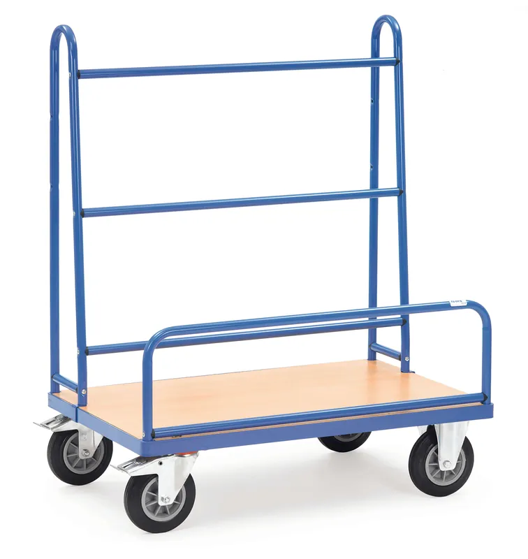 Billig Fetra Plattenwagen, Holzplattform, mit Rohrbügel Größe: 1070 x 810 mm