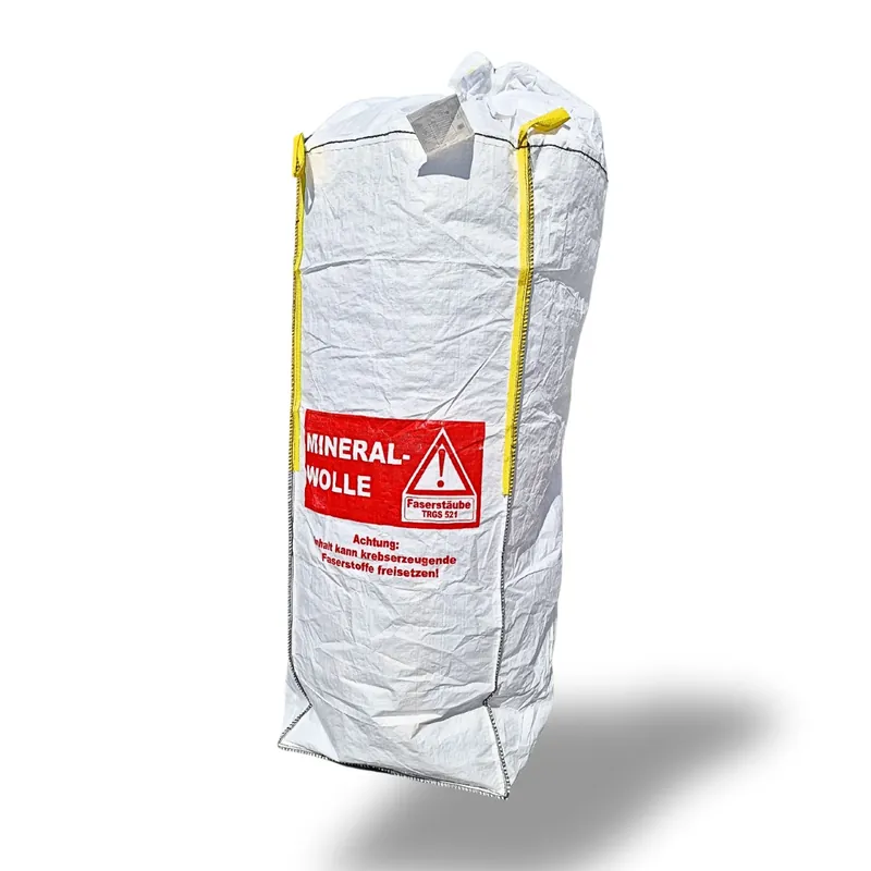 DESABAG Big Bag Mineralwolle bedruckt, beschichtet, Schürze, geschl. Boden, 90 x 90 x 220 cm, 250 kg Traglas Ausverkauf