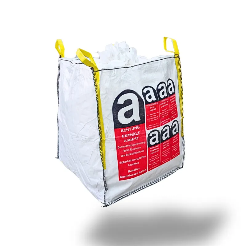 DESABAG Big Bag beschichtet, Warndruck Asbest 2s2f, Schürze, geschlossener Boden, 90 x 90 x 110 cm, 4 Schlau Must-Have