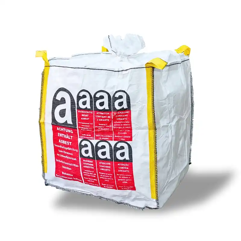DESABAG Big Bag beschichtet, Warndruck Asbest, 110 x 110 x 115 cm Größe: 110 x 110 x 115 cm Wochenendangebot