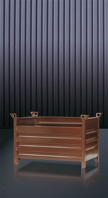 Neu Eichinger Vollwand-Stapelpalette 1316.8, mit Klappe, 1500 x 1000 x 750 mm, verzinkt Ausführung: 1500 x 1000 x 750 mm