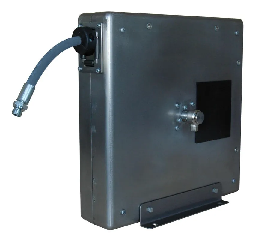 Pneutec Schlauchaufroller autom.,geschlossen,Edelstahl,DN 12,8 m für Hygienebereich Top-Preis