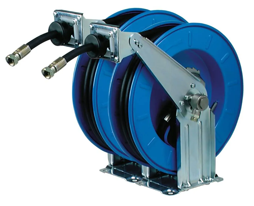 Sichere Zahlung Pneutec Schlauchaufroller automatisch, DN 12,10 m Doppelschlauch für Hydraulik