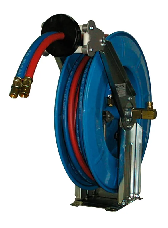 Pneutec Schlauchaufroller automatisch, DN 6/6, 15 m Spezial-Doppelschlauch Preis Gesenkt