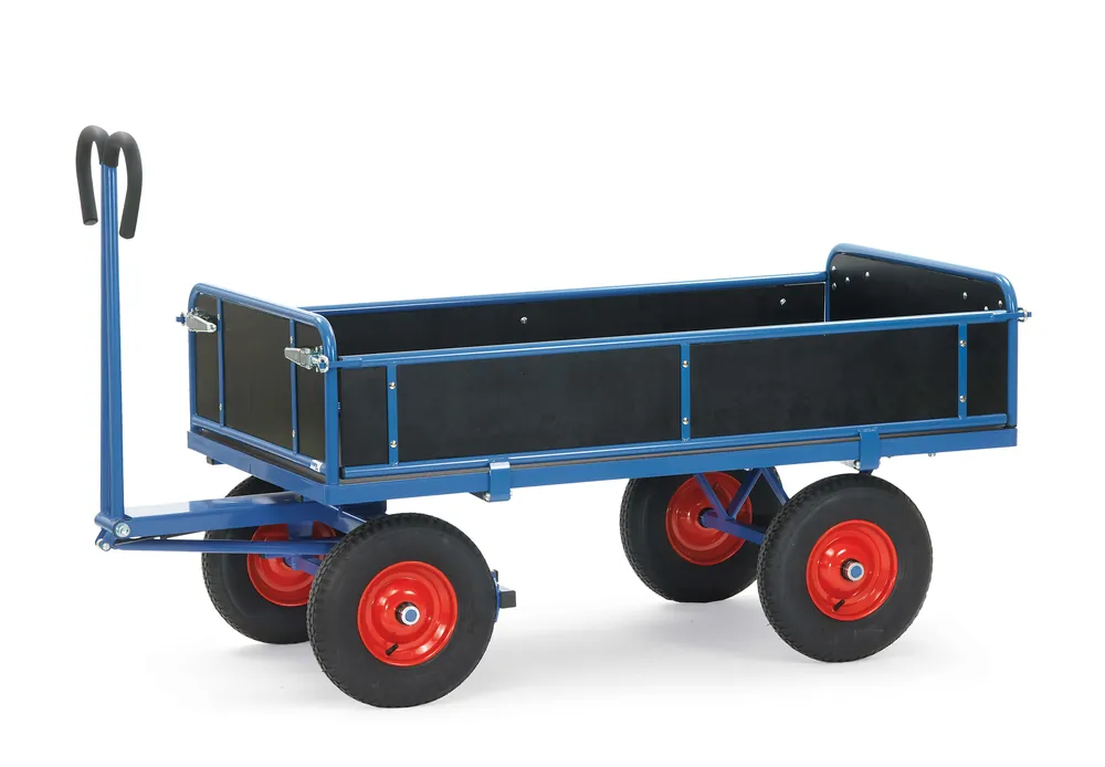Fetra Handpritschenwagen LZ mit Zugöse, Bordwände Größe: 2000 x 1000 mm, 1250 kg Sichere Zahlung