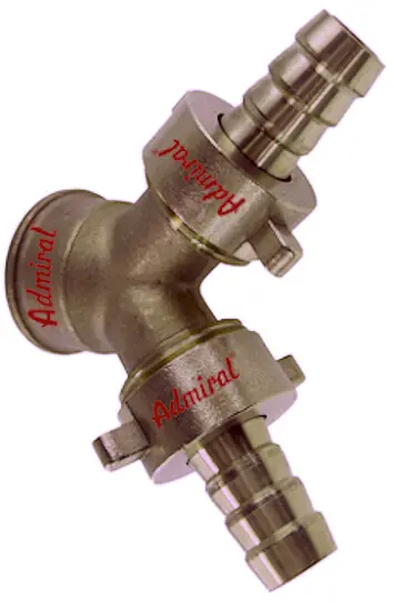 KLOTZtechnics Messing-Dreiwege-Verteiler Admi®Connect Gewinde: 3/4 Zoll IG - 19 Bestpreis