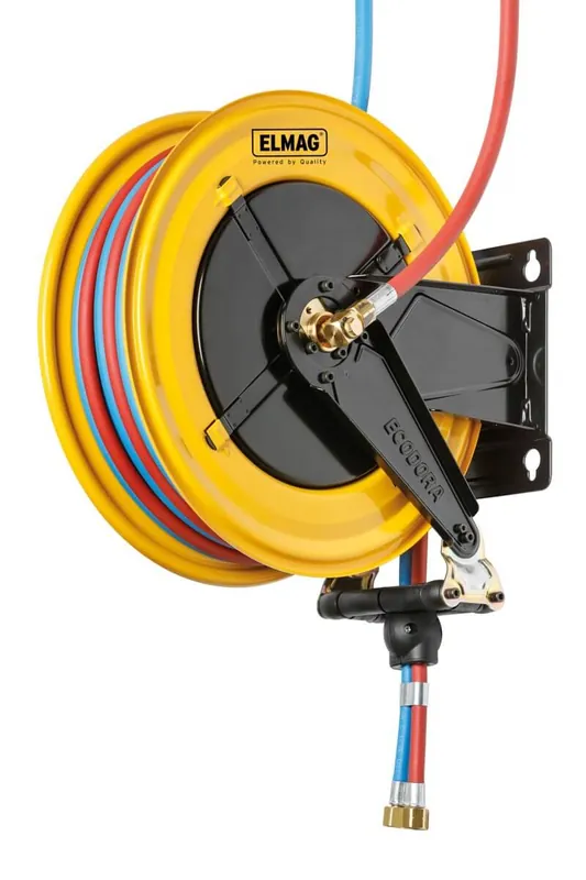 Solange Der Vorrat Reicht ELMAG Schlauchaufroller INDUSTRIE ATEX 530 Ausführung: 2x3/8 Zoll, IG 3/8 Zoll, IG 3/8 Zoll 15 m
