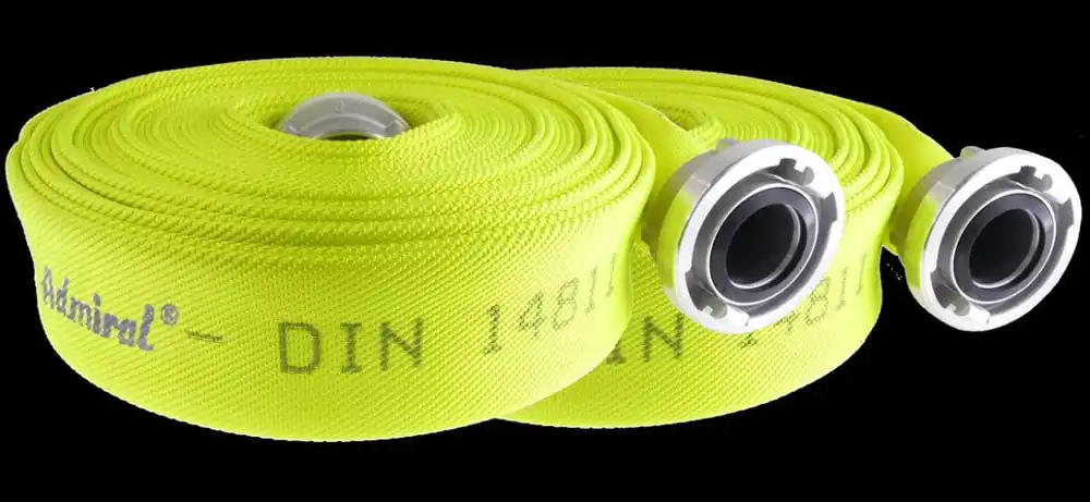 KLOTZtechnics Feuerwehrschlauch Admi®Star DIN 14811 gelb,m.Kuppl Ausführung: B 3 Zoll - 75 mm, Länge 15 m Neu
