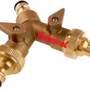 Billig KLOTZtechnics Messing-3-Wege-Kupplung Admi®Stick mit Absperrung 1/2 Zoll + 3/4 Zoll