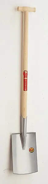 Jetzt Kaufen SHW HAVAU-Rohrdüll-Damenspate silber 240 X 170 mm, T-Griff, Buchenstiel